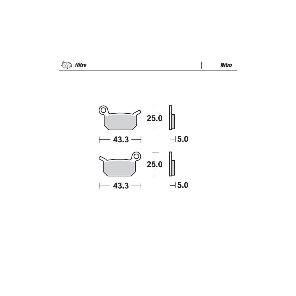BRAKE PADS MOTO MASTER NITRO FRONT AND REAR FOR HUSQVARNA KTM REAR KTM
