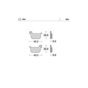 BRAKE PADS MOTO MASTER NITRO FRONT AND REAR FOR HUSQVARNA KTM REAR KTM