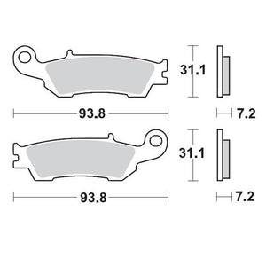 BRAKE PADS FRONT MOTO MASTER NITRO SPORT YAMAHA YZ125 YZ250 08-21 YZ450F 08-19 YZ250F 07-20