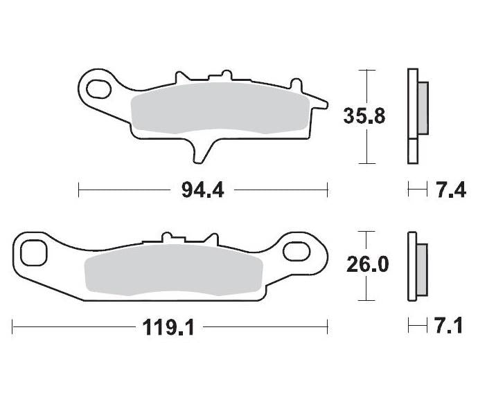 BRAKE PADS MOTO MASTER PRO SINTERED FRONT LEFT FOR KAWASAKI FRONT RIGHT FOR KAWASAKI SUZUKI