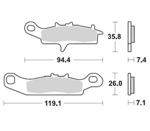 BRAKE PADS MOTO MASTER PRO SINTERED FRONT LEFT FOR KAWASAKI FRONT RIGHT FOR KAWASAKI SUZUKI