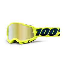 Load image into Gallery viewer, 100% Accuri 2 Moto Goggle Yellow - Mirror Gold Lens
