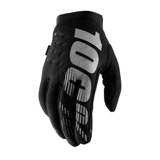 100% Brisker Womens Glove - Black/Grey