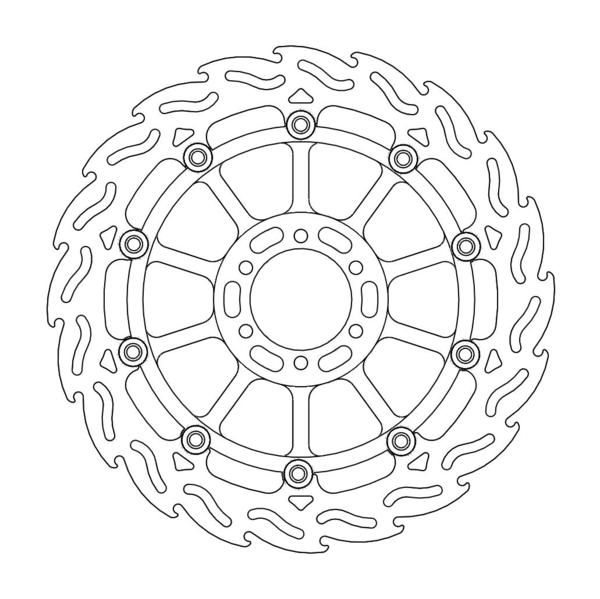 Moto Master Front Flame Brake Rotor - APRILIA BENELLI DUCATI KTM YAMAHA