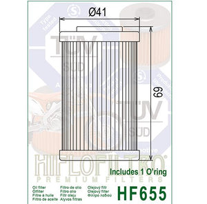 Hiflo : HF655 : Husaberg Husqvarna KTM : Oil Filter