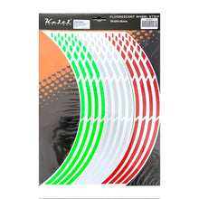 Load image into Gallery viewer, KEITI REFLECTIVE WHEEL 3 STRIPE [RED/WHT/GRN]