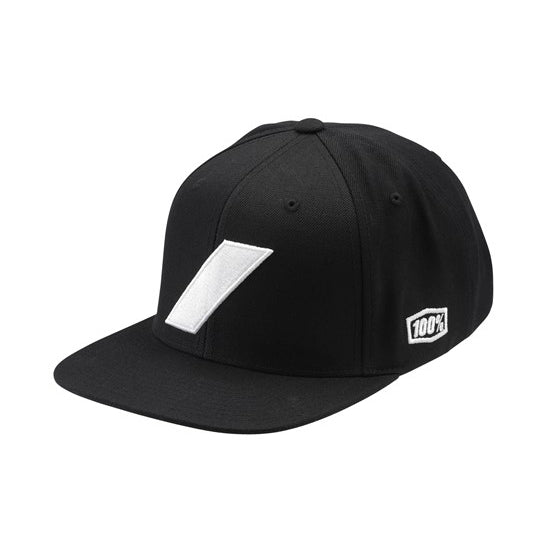 100% Slash Snapback Hat Black