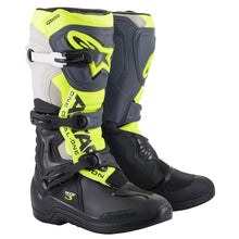 Load image into Gallery viewer, Alpinestars Tech-3 MX Boots Black/Cool Gray/Yellow