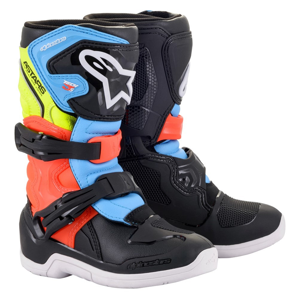 Alpinestars Kids Tech-3s MX Boots - Black Yellow Red