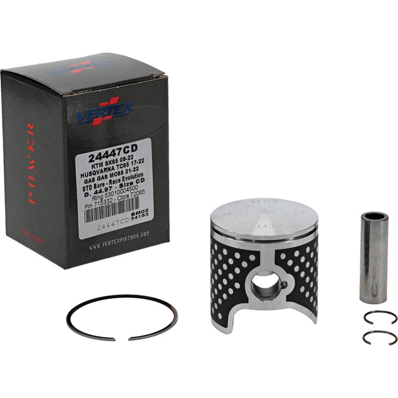 Vertex Piston Kit - 65cc KTM GasGas Husqvarna 17-22 - 44.97mm (CD) RACE EVO