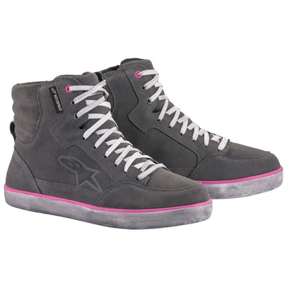 Alpinestars J-6 Waterproof Shoes Womens Light Gray/Fuchsia