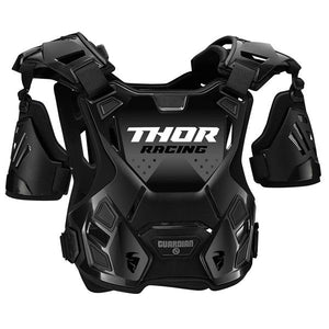 Thor Youth 2XS/XS Chest Protector : Black/Black : 18-27kg