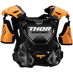 Thor Youth S/M Chest Protector : Black/Orange : 27-45kg