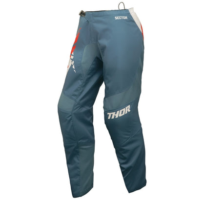 Thor Sector Womens MX Pants - Split Blue Steel/Vintage White