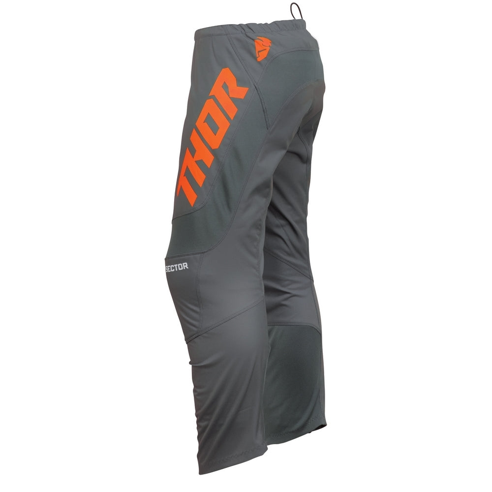 Thor Sector Youth MX Pants - Checker Charcoal/Orange