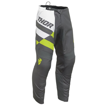 Thor Sector Youth MX Pants - Checker Charcoal/Acid