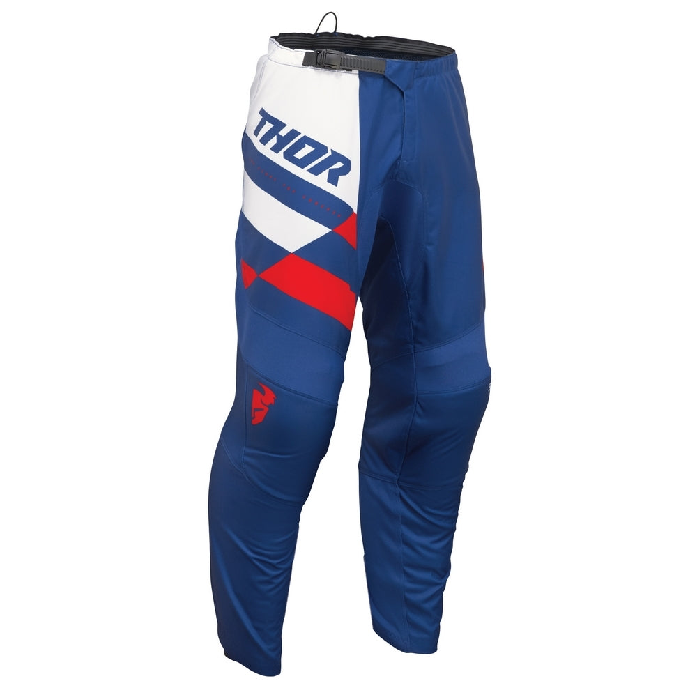 Thor Sector Youth MX Pants - Checker Navy/Red
