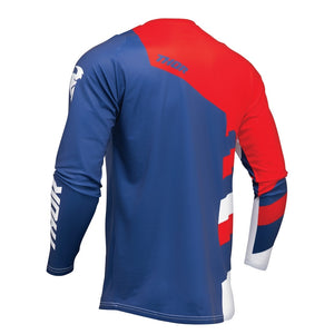 Thor Sector Adult MX Jersey - Checker Navy/Red