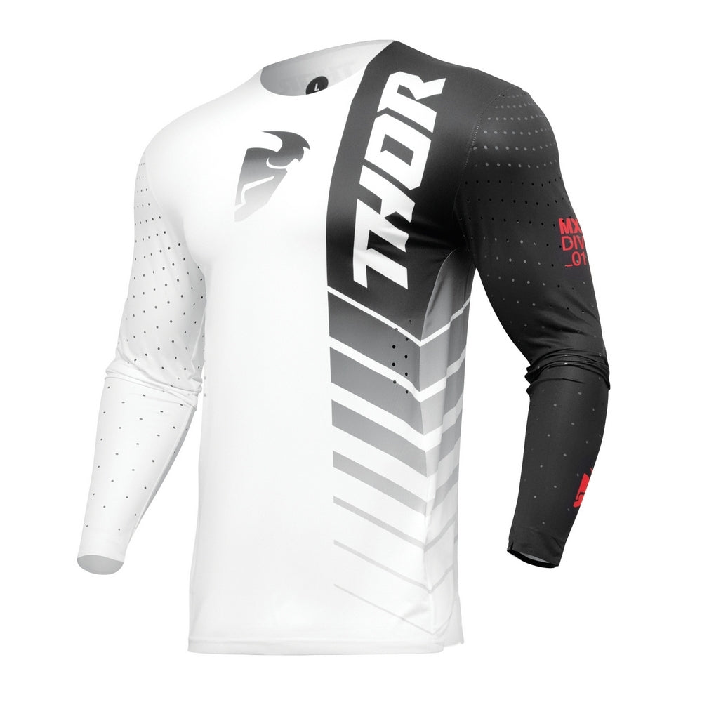 Thor Prime Adult MX Jersey - Analog Black/White