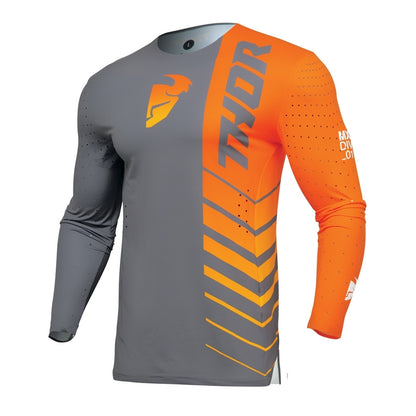 Thor Prime Adult MX Jersey - Analog Charcoal/Orange