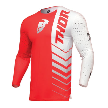 Thor Prime Adult MX Jersey - Analog Red/White