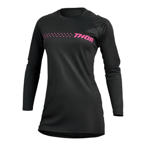 Thor Sector Womens S23 MX Jersey - Minimal Black/Pink