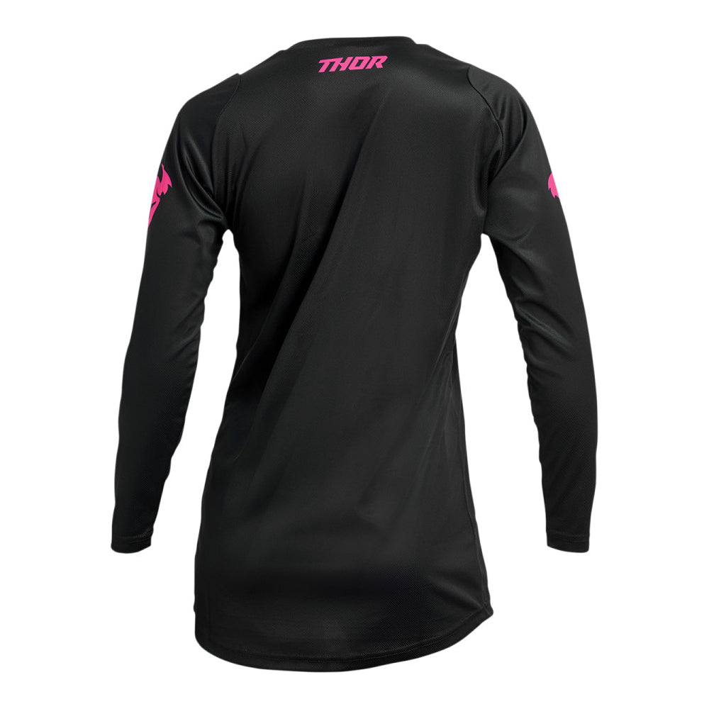 Thor Sector Womens S23 MX Jersey - Minimal Black/Pink