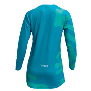 Thor Sector Womens S23 MX Jersey - Dis Teal/Aqua