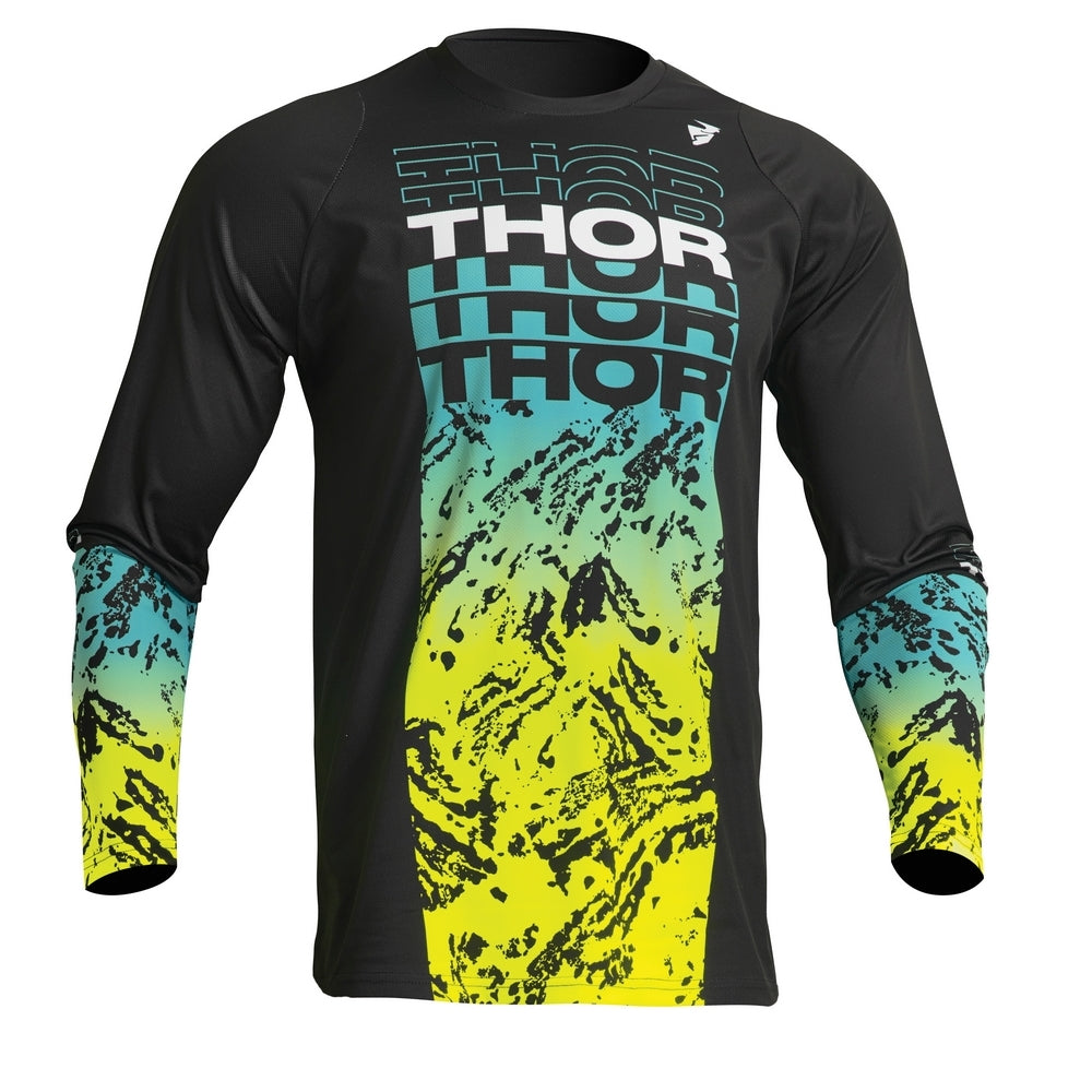 Thor Sector Youth S23 MX Jersey - Atlas Black/Teal