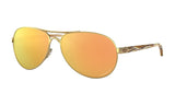 Oakley Feedback Sunglasses - Polished Gold with Prizm Rose Gold Polarized Lens (Women)