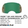 Load image into Gallery viewer, SAMPLE PICTURE - Oakley Prizm MX Jade Iridium lens - for Airbrake (OA-101-133-003), Front Line (OA-102-516-004) and for Mayhem Pro (OA-100-744-009) goggles - have a 34% rate of transmission