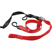 Load image into Gallery viewer, Oneal Deluxe Tie Downs - 38mm Pair - Black Red