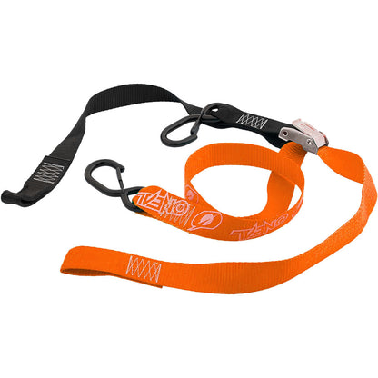 Oneal Deluxe Tie Downs - 38mm Pair - Black Orange