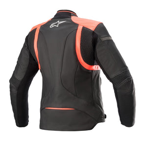 Alpinestars Stella Kira v2 Leather Jacket Black/Coral