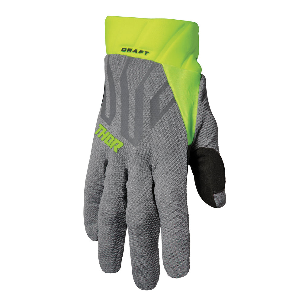 Thor Draft Adult MX Gloves - GREY/ACID