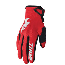 Load image into Gallery viewer, THOR ADULT S23 MX GLOVES - SECTOR RED/WHITE