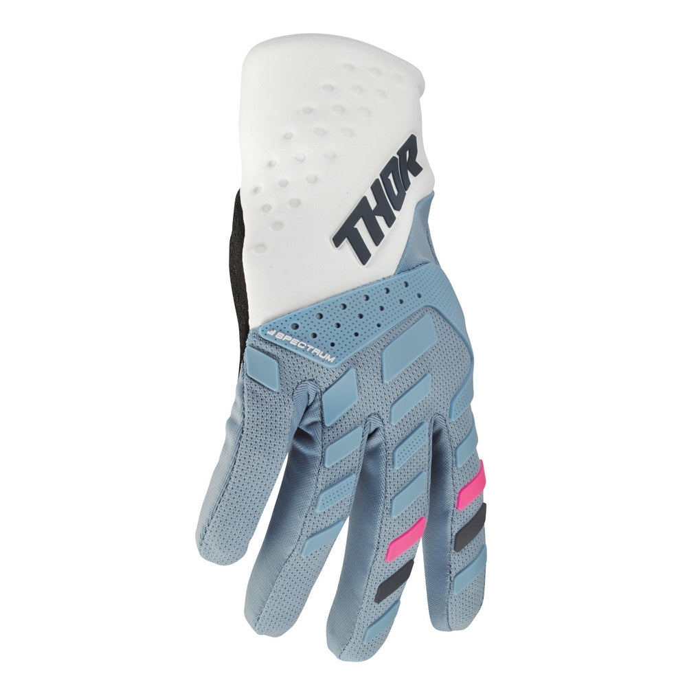 Thor Spectrum Womens MX Gloves - Blue/White