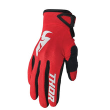 Load image into Gallery viewer, Thor Youth Sector S23 MX Gloves - RED