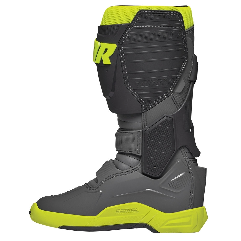 Thor Radial Adult MX Boots - Gray/Yellow