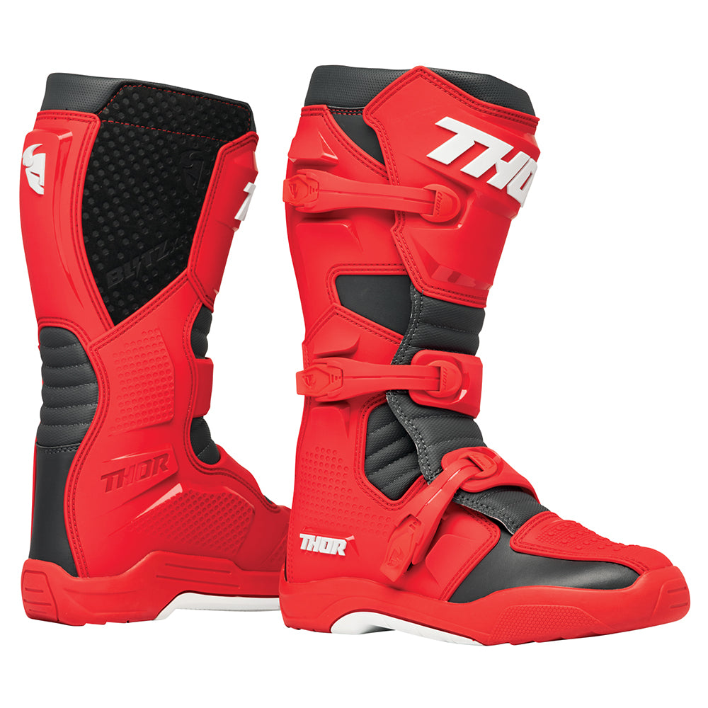 Thor Blitz XR Adult MX Boots - Red/Charcoal