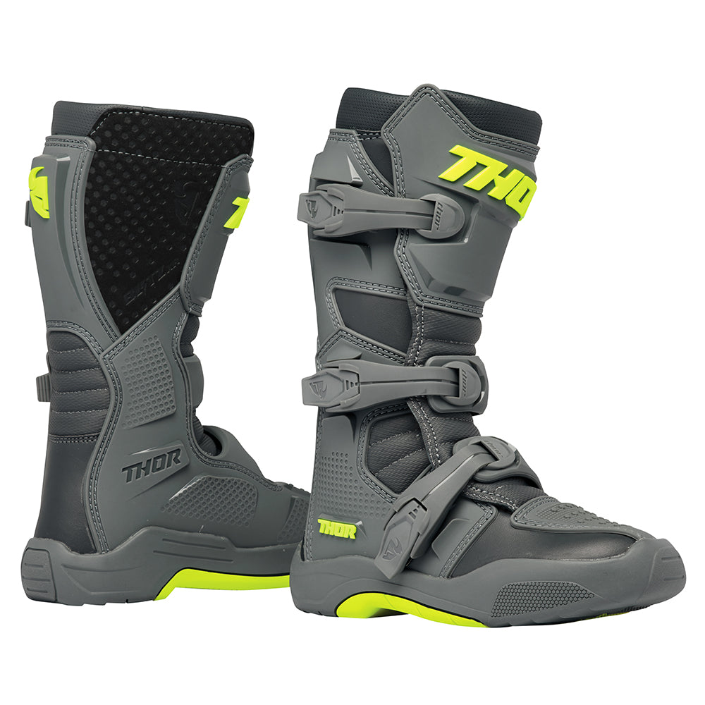 Thor Blitz XR Youth MX Boots - Gray/Charcoal