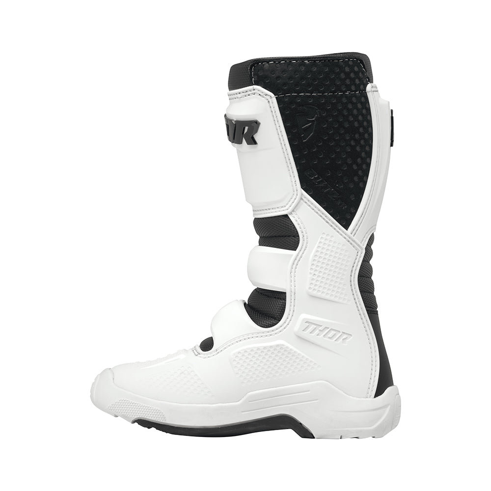 Thor Blitz XR Youth MX Boots - White/Black
