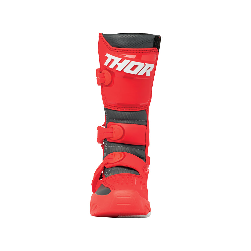 Thor Blitz XR Youth MX Boots - Red/Charcoal