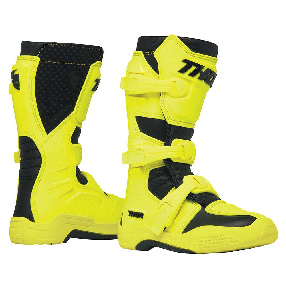 Thor Blitz XR Youth MX Boots - Acid/Black