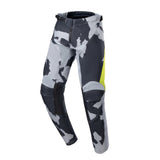 Alpinestars Youth Racer Tactical MX Pants - Cast Gray Camo/Yellow Fluoro