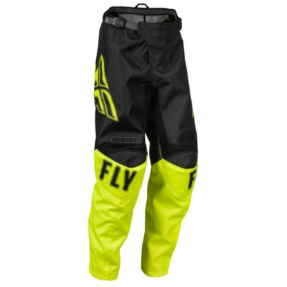 Fly : Youth 18" : F-16 MX Pants : Black/Hi Vis : 2023