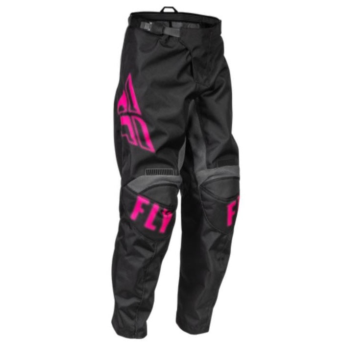 Fly : Youth 18" : F-16 MX Pants : Black/Pink : 2023