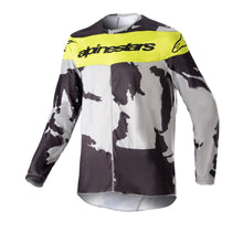Load image into Gallery viewer, Alpinestars Youth Racer Tactical MX Jersey - Cast Gray Camo/Yellow Fluoro