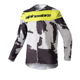 Alpinestars Youth Racer Tactical MX Jersey - Cast Gray Camo/Yellow Fluoro
