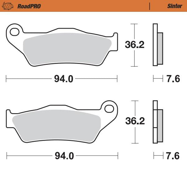 Moto Master Sintered Brake Pads - Rear APRILIA BMW DUCATI HARLEY DAVIDSON KTM